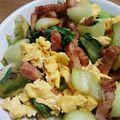 クックEUIIYG☆'s cooksnap of when they made チンゲン菜のベーコン卵炒め.