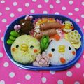 nakamu929's cooksnap of when they made 幼稚園 お弁当 キャラ弁♡ひよこにわとり.