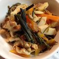 パンちょー's cooksnap of when they made 春の旬食材で♪タケノコとワラビの春煮物.