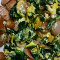 一期一代's cooksnap of when they made 簡単☆ほうれん草とウインナーの卵とじ.
