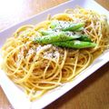 ゆうジュニア's cooksnap of when they made オリーブ醤油で♪焼きアスパラのパスタ.