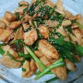 belarbre's cooksnap of when they made 鶏ささみとニラのピリ辛炒め.
