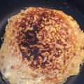 ちょあ☆'s cooksnap of when they made おつまみ☆もやしとキャベツ納豆お好み焼き.