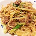 しょー☆'s cooksnap of when they made 男の料理！！ひき肉と水菜のパスタ.