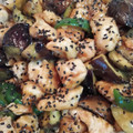 よしみあみつまさママ's cooksnap of when they made ◎鶏肉と茄子の照り焼き風炒め物.