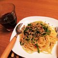ゆっちんゆっちん's cooksnap of when they made 春菊とカリカリじゃこのニンニク醤油パスタ.