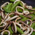 みやひさ's cooksnap of when they made いかとスナップエンドウのバター醤油.