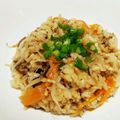 0risa's cooksnap of when they made フライパンで＊鶏ごぼうの炊き込みご飯.
