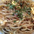 クックZQWEO7☆'s cooksnap of when they made 簡単ランチ～炒り卵納豆のゆかりパスタ～.