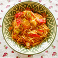 pitachan1's cooksnap of when they made かにかまとキムチの簡単♬焼きそば.