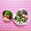 komutatata's cooksnap of when they made 梅マヨタマ♪からあげ丼.