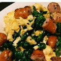 きょーんたろ's cooksnap of when they made ほうれん草とウインナーの卵炒め.