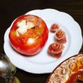 pepe25pan's cooksnap of when they made 【ベジココット】トマトの器でカプレーゼ♪.