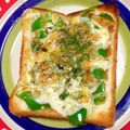 女帝蜂蜜✨料理研究所's cooksnap of when they made ピーマン大きめトースト⑤　~焼肉のたれ.