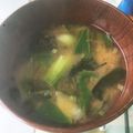 たなかno's cooksnap of when they made 青梗菜と葱の味噌汁.