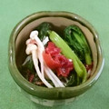 ｅｋ４'s cooksnap of when they made ほうれん草とえのきだけの梅肉和え.