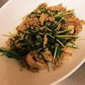 クックFUAI3L☆'s cooksnap of when they made 水菜と豚肉の塩昆布ポン酢炒め.