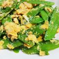 クック3K0H0S☆'s cooksnap of when they made お弁当に簡単5分★絹さやとツナの卵とじ.