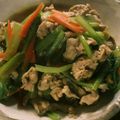 リキちゃんママ's cooksnap of when they made 豚バラ肉と小松菜のオイスターソース炒め.