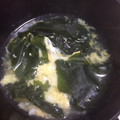 あみぴんく's cooksnap of when they made 簡単すぎるたまごとワカメのスープ.