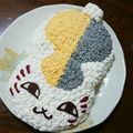 ERIKAJU's cooksnap of when they made 実物大？にゃんこ先生デコケーキ*誕生日に.