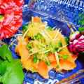 makichihua's cooksnap of when they made スモークサーモンのおろし和え.