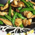腹ペコくるみ's cooksnap of when they made スナップエンドウとホタテ椎茸のバター炒め.