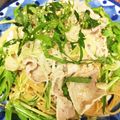 rose__m's cooksnap of when they made 豚しゃぶと水菜の胡麻ドレパスタ.