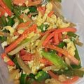 まるじゃじゃ's cooksnap of when they made ピーマンと人参の麺つゆ卵炒め.