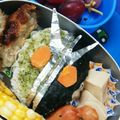 eiyoushi's cooksnap of when they made キャラ弁☆仮面ライダーW.