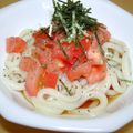 なおこんぐ's cooksnap of when they made トマト冷やしうどん.