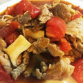 日本人妻♡hani's cooksnap of when they made 簡単!!豚こまとトマトのオイスター炒め♪.