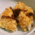 meｇ32's cooksnap of when they made 焼きパン粉で！揚げないチーズささみフライ.