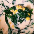 RY０chan's cooksnap of when they made ほうれん草とコーンの豆乳みそ汁.