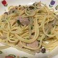 牛川モー子's cooksnap of when they made ウドの芽と鶏の柚子胡椒パスタ.