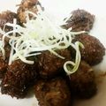 はる❁﻿'s cooksnap of when they made 豚こま 丸めて♡ネギ肉団子の甘辛焼き.