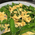 クックサット's cooksnap of when they made 絹さやと卵の炒めもの.