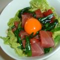 monemaruku's cooksnap of when they made 簡単にもう１品！マグロのユッケ風.