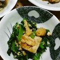 クックLQ6IPM☆'s cooksnap of when they made 小松菜と油揚げの卵炒め.