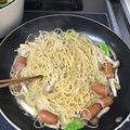 naoka0519's cooksnap of when they made ニンニク*バター醤油のパスタ.