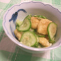 umeきち's cooksnap of when they made 油揚げときゅうりの胡麻酢味噌和え.