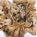 p1no's cooksnap of when they made 豚バラとニラもやしのポン酢炒め.