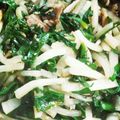 しっさ's cooksnap of when they made 大根にら♡♥甘辛ごま豚炒め.