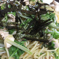 じじばばな私's cooksnap of when they made 鶏肉と水菜とちりめんの和風パスタ.