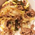 hakobetet's cooksnap of when they made 超簡単　子供が喜ぶ白菜と豚挽き肉の丼.
