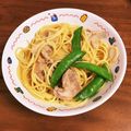 ♡ゆうママ♡'s cooksnap of when they made スナップえんどうとベーコンの和風パスタ.