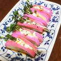 ぱんぱんこ's cooksnap of when they made かまぼこにカイワレ挟み.