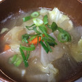 ゆず省's cooksnap of when they made とりがらスープの素と鳥皮の温かいスープ.