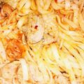 nobuchin55's cooksnap of when they made 簡単♡豚キムチチーズうどんのトッポッキ風.