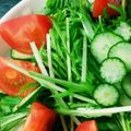 ニャンちゅう23's cooksnap of when they made 簡単☆水菜とトマトのサラダ.